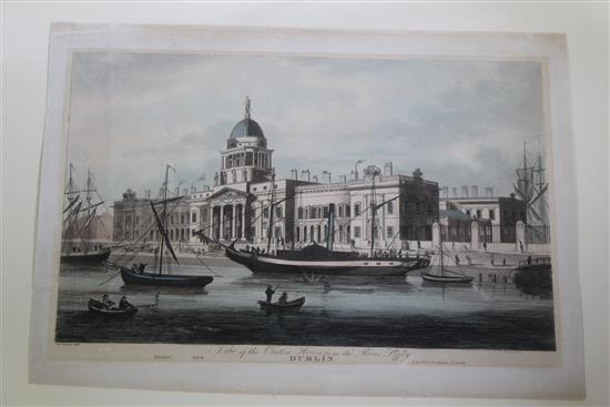 Henry Brocas after Samuel F. Brocas Topographical views of Dublin, 11 x 17.5in. overall, unframed